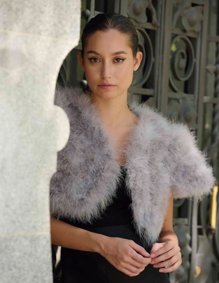 Ostrich feather vest