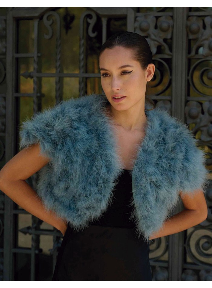 Ostrich feather vest