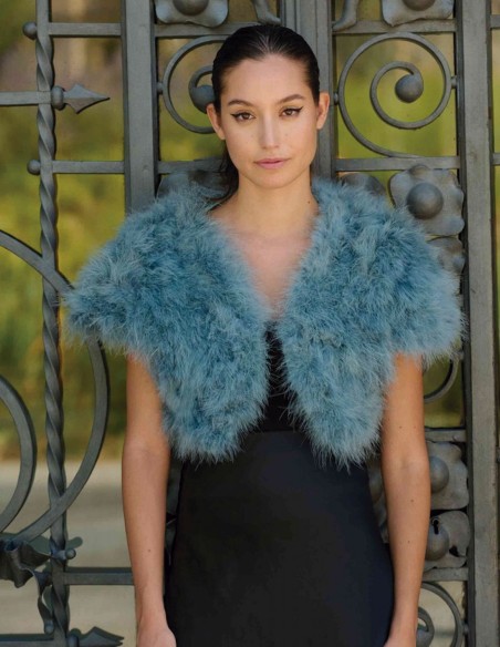 Ostrich feather vest