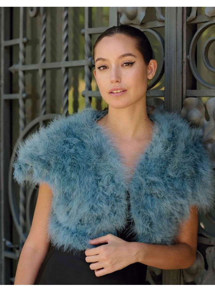 Ostrich feather vest