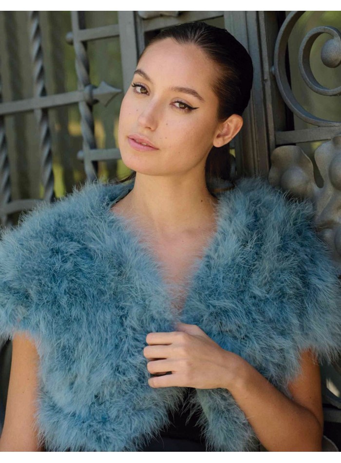 Ostrich feather vest