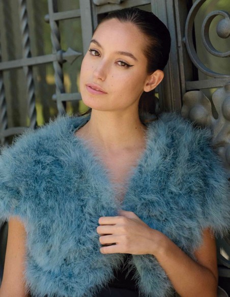 Ostrich feather vest