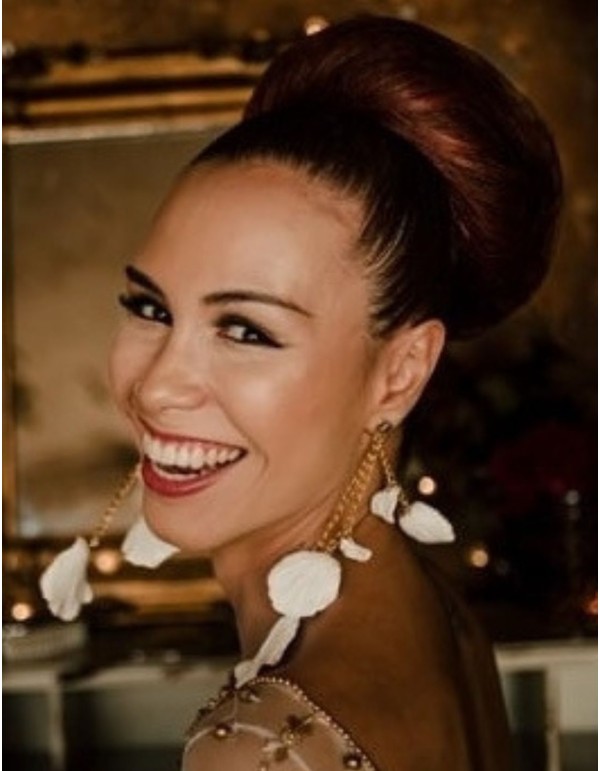 Long dangling petals earrings for bride. 2