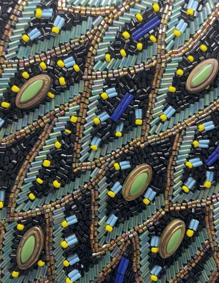 Sac à main en strass inspiré du paon