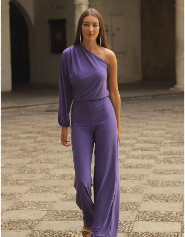 Mono de fiesta asimétrico con una manga 2