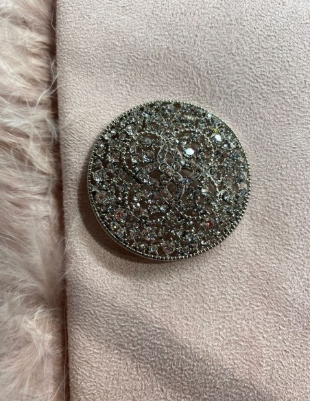 Cartera de fiesta rosa nude con plumaje