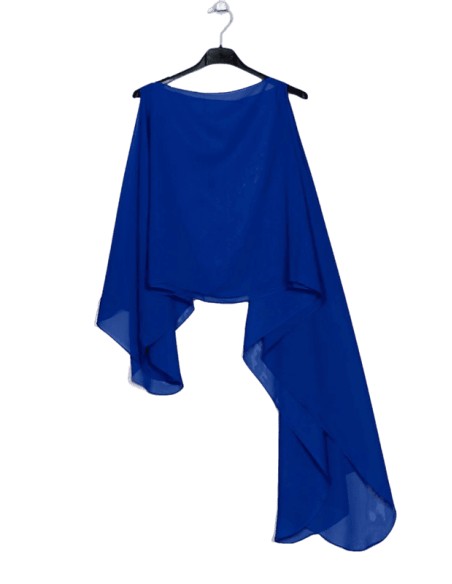 Fluid chiffon multiposition cape