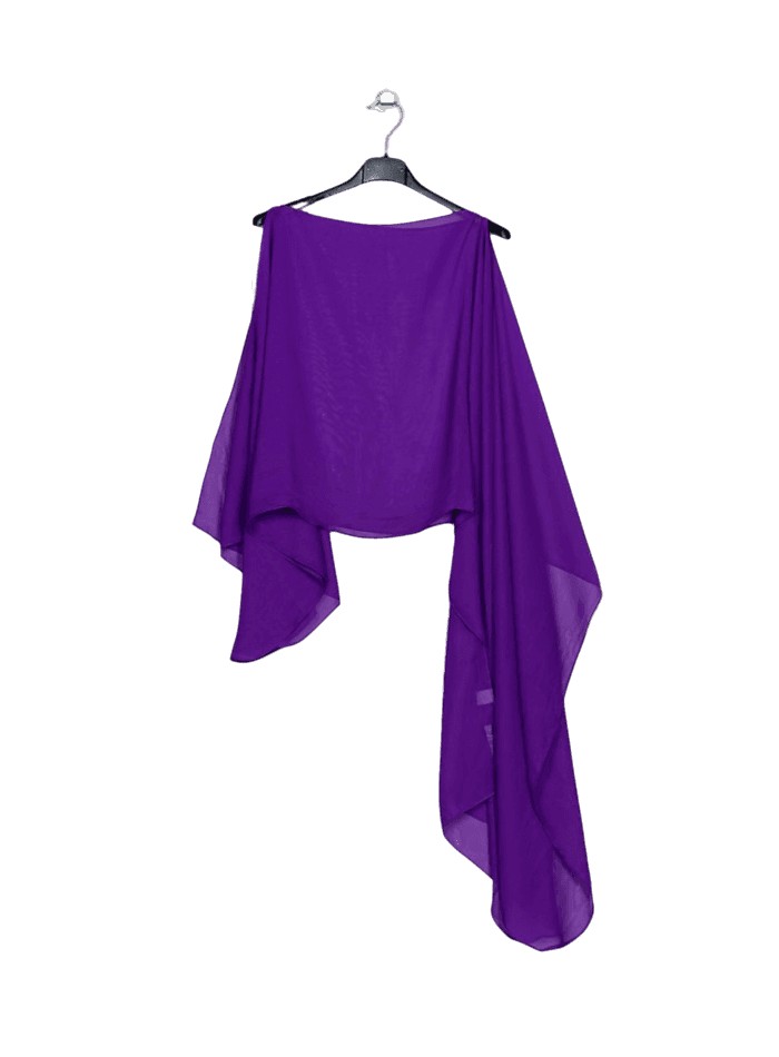 Capa multiposición de gasa fluida morado