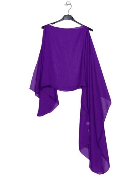 Capa multiposición de gasa fluida morado