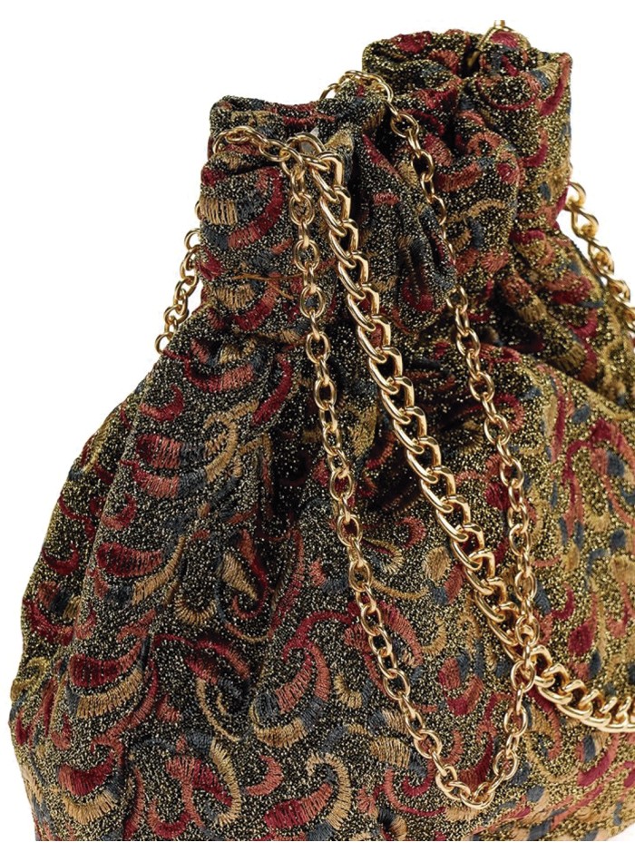 Sac bombonera imprimé avec des fils métalliques