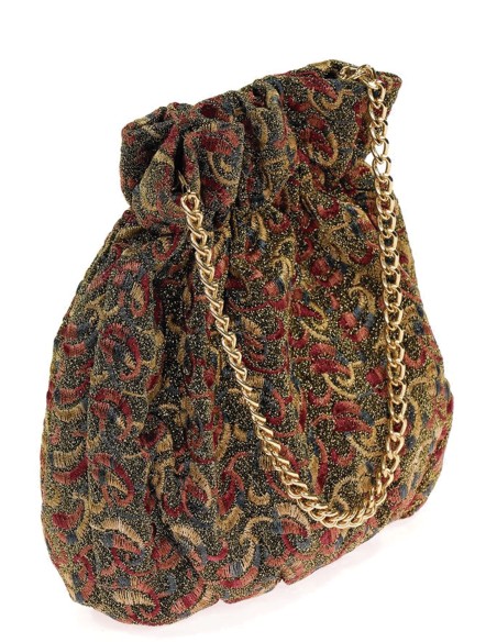 Sac bombonera imprimé avec des fils métalliques
