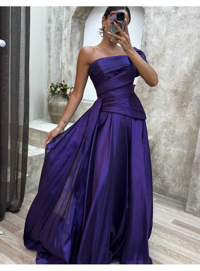 Party dress with bow corset and gathered skirt