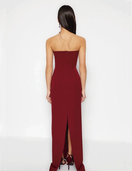 Robe de soirée mariage sans bretelles pour les invitées