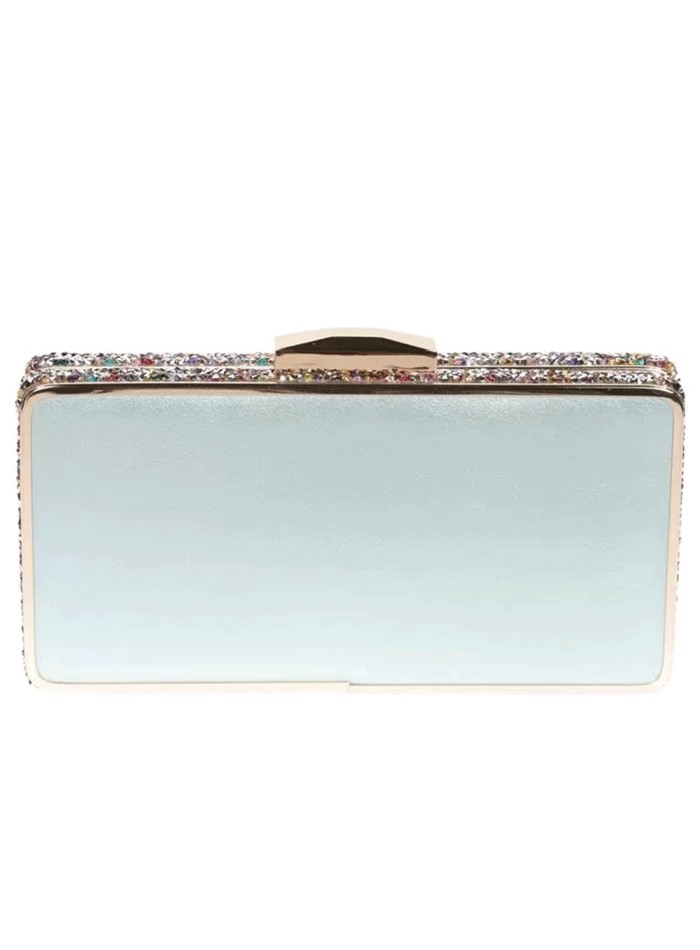 Clutch bag with rhinestones on the side - rectangular Lauren Lynn London Accessories - 5