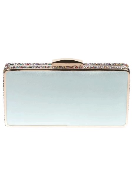 Bolso de fiesta con pedrería lateral - rectangular