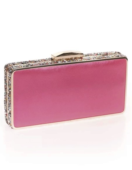 Bolso de fiesta con pedrería lateral - rectangular