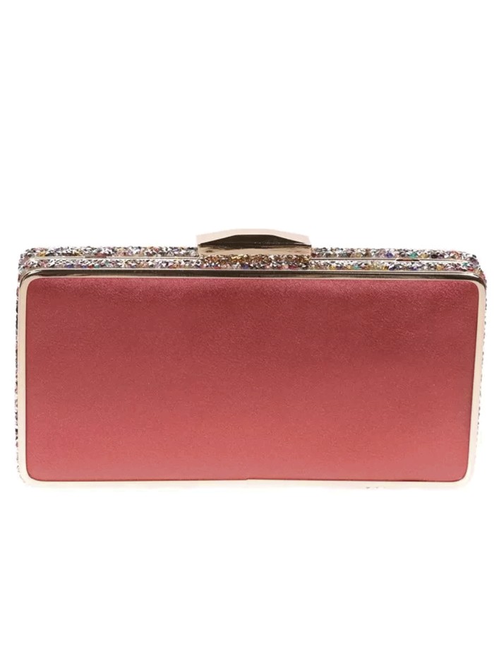 Clutch bag with rhinestones on the side - rectangular Lauren Lynn London Accessories - 5