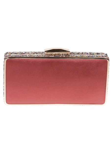 Bolso de fiesta con pedrería lateral - rectangular