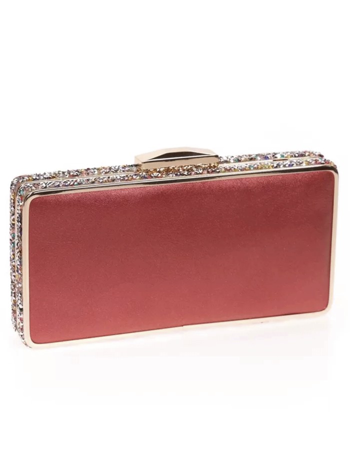 Clutch bag with rhinestones on the side -...