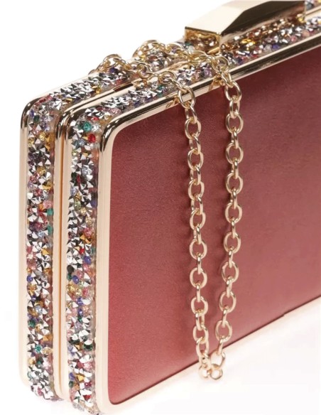 Sac de fête avec strass sur le côté - rectangulaire