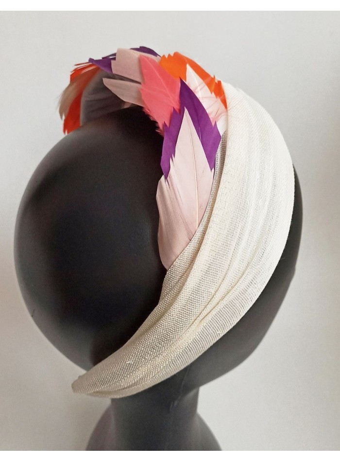 Diadema para novias e invitadas de seda.