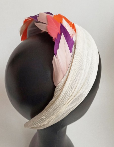 Diadema para novias e invitadas de seda.