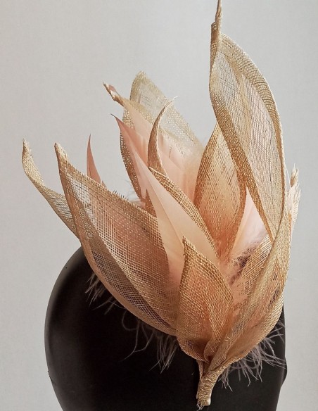 Guest headband in salmon color.