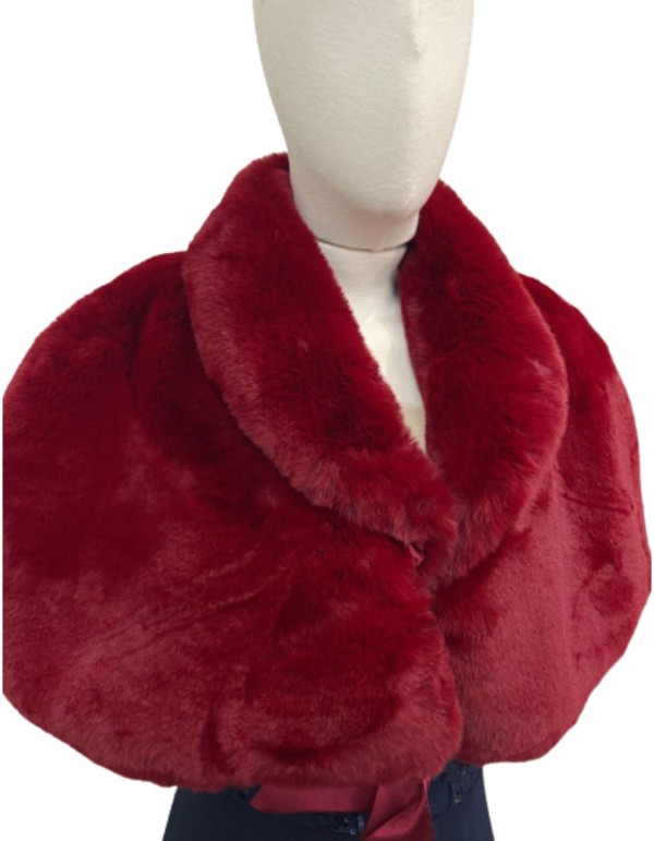 Fur-trimmed top with lace-up 2