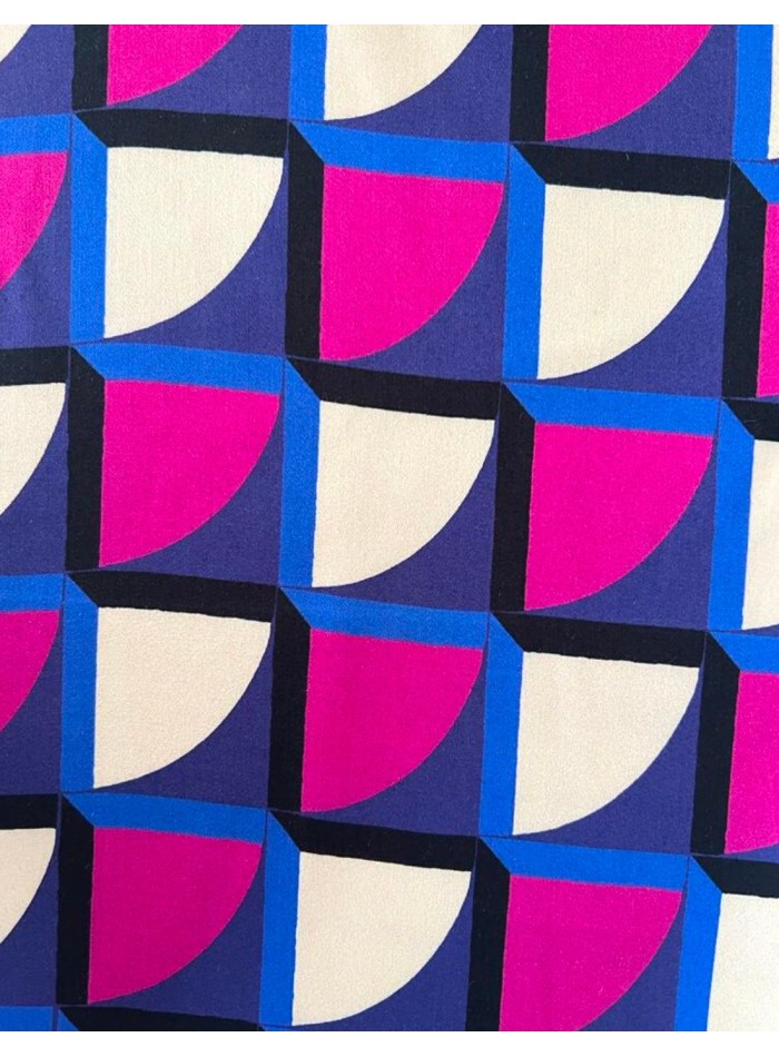 Cross-over printed cocktail dress