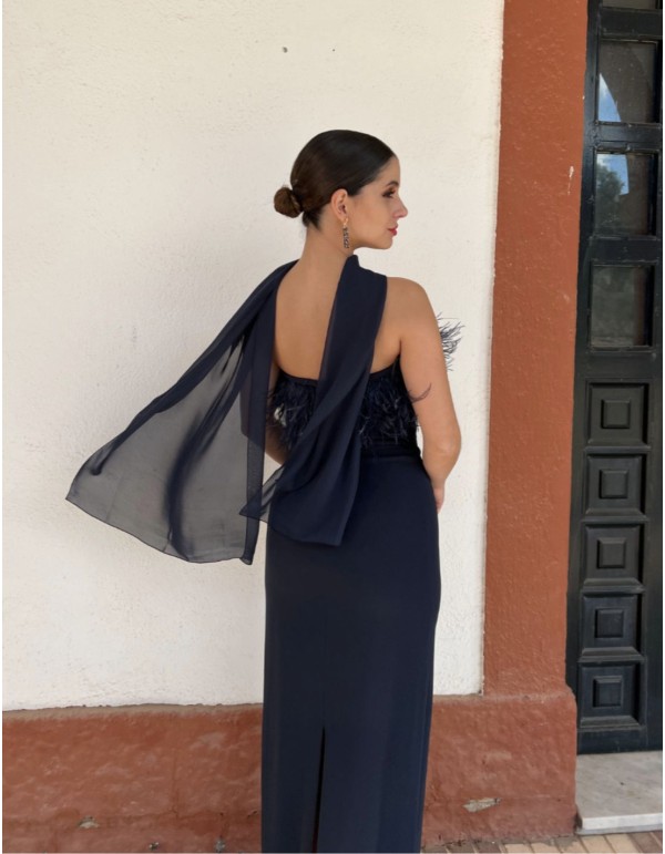 Châle de fête court en mousseline de soie