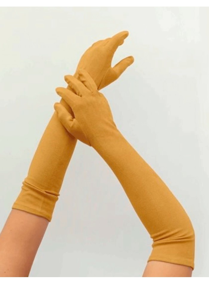 Guantes de antelina largos para invitada