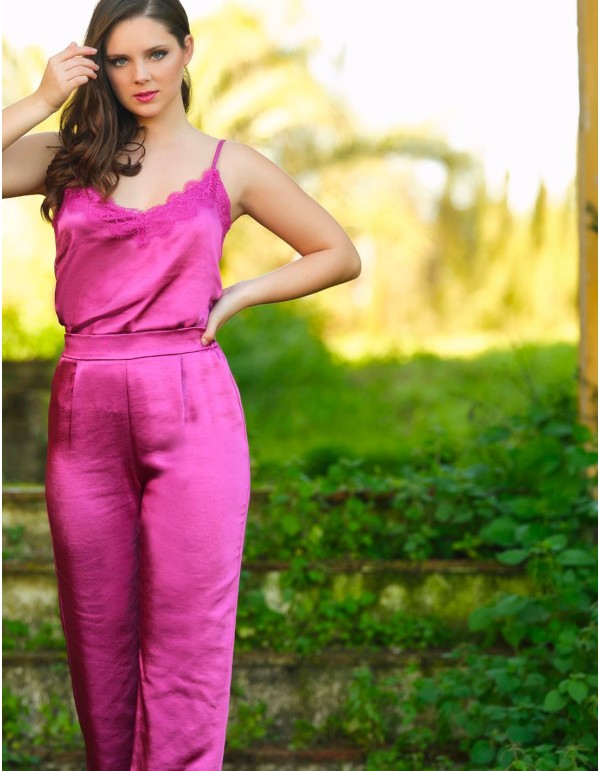 Pantalon de fête à coupe droite en satin