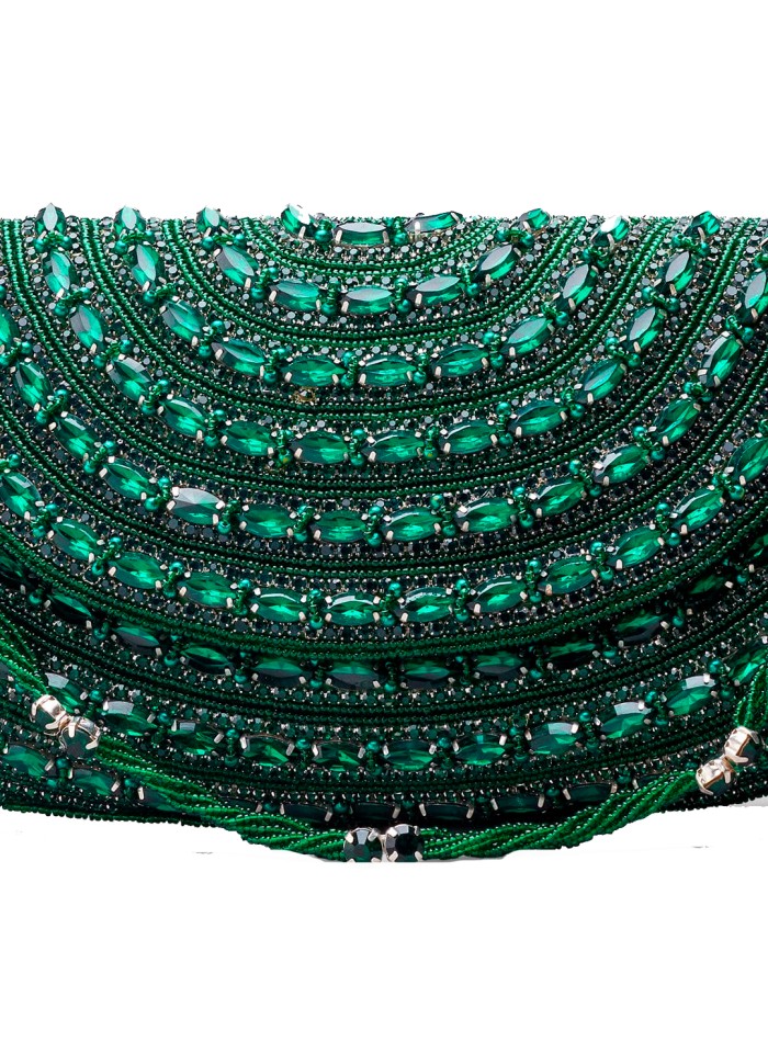Bolso de fiesta verde esmeralda realizado en...