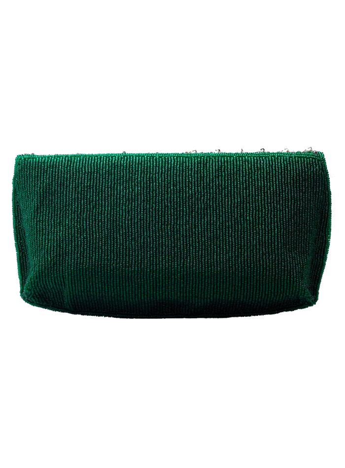 Sac de fête vert émeraude en strass
