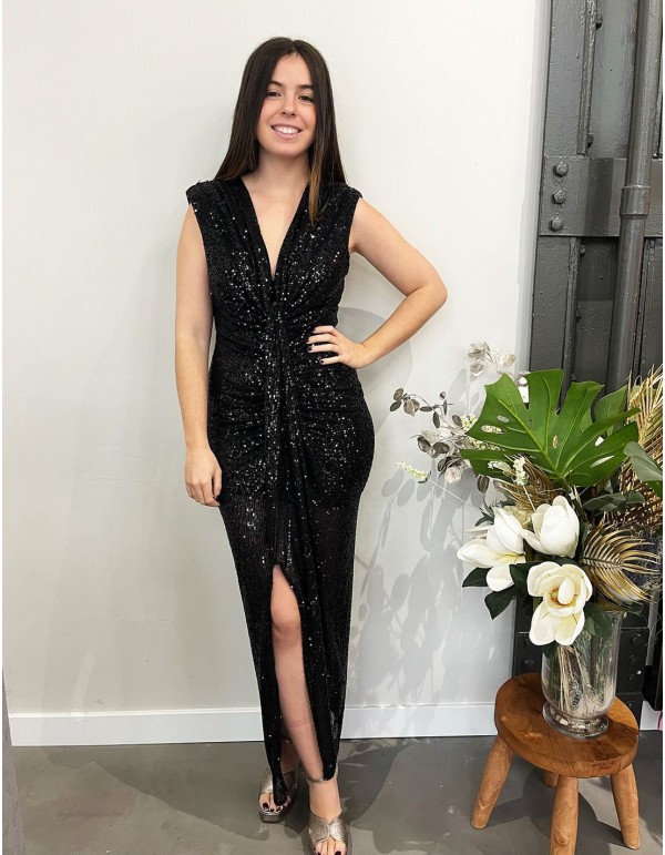 Vestido midi de lentejuelas. 2