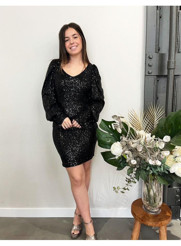 copy of Midi party dress with sequins and side slit