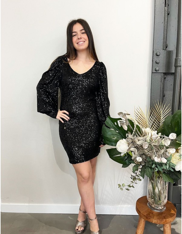 copy of Midi party dress with sequins and side slit 2