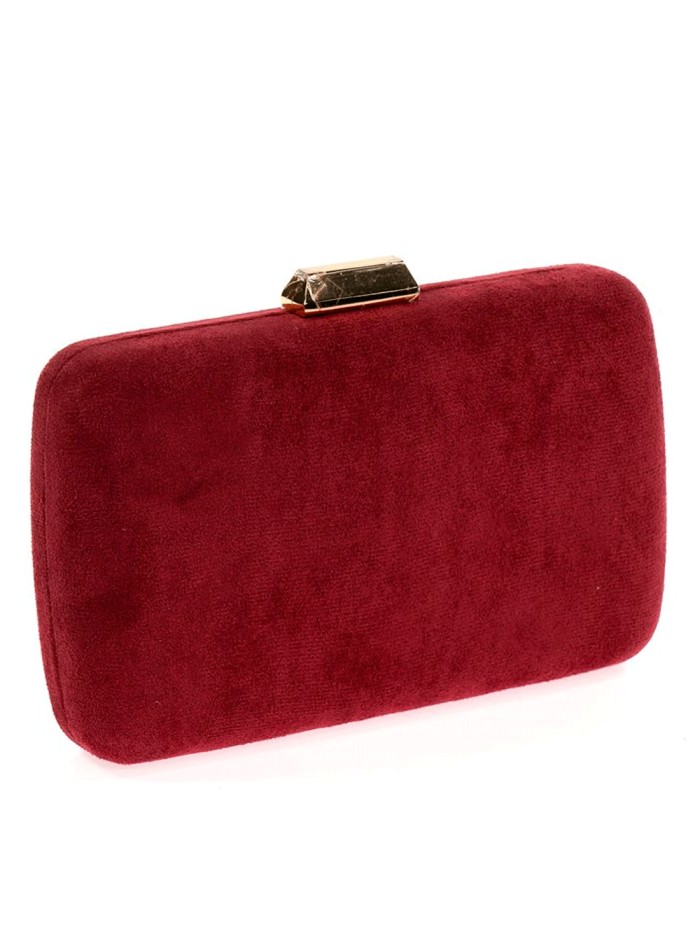 Basic suede evening clutch bag