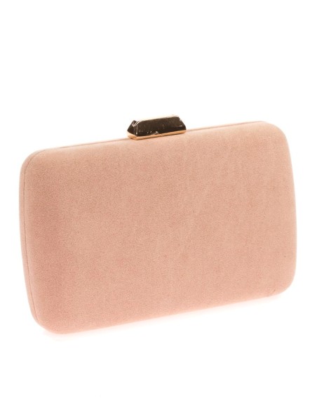 Basic suede evening clutch bag