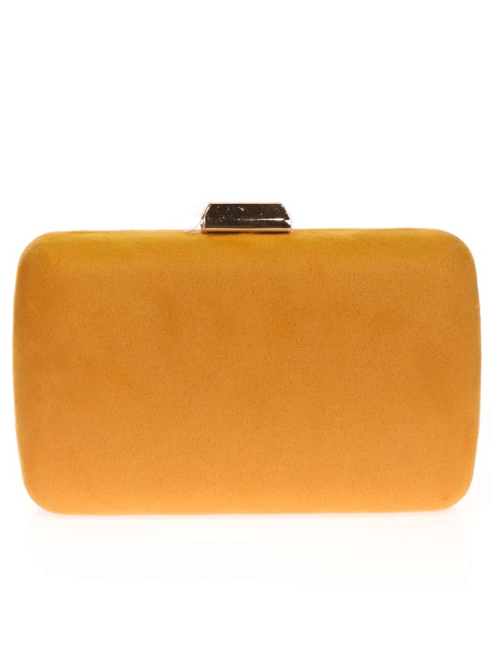 Basic suede evening clutch bag