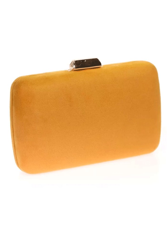 Basic suede evening clutch bag