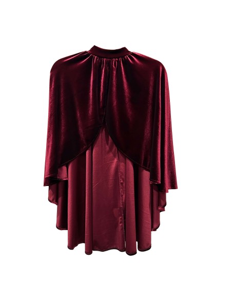 Velvet party cape with slit