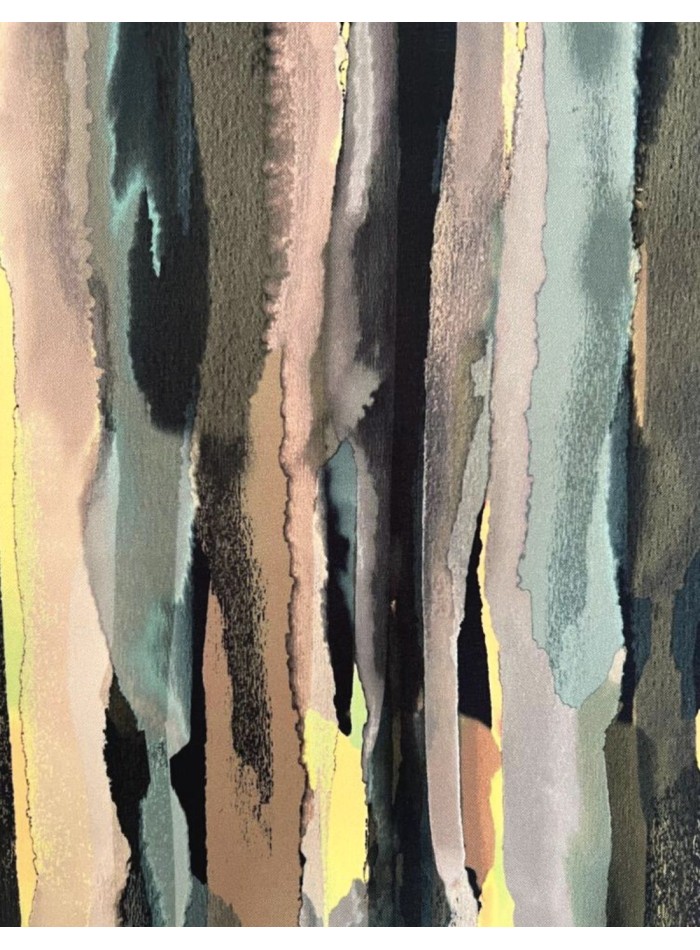 Watercolour print crossover cocktail dress