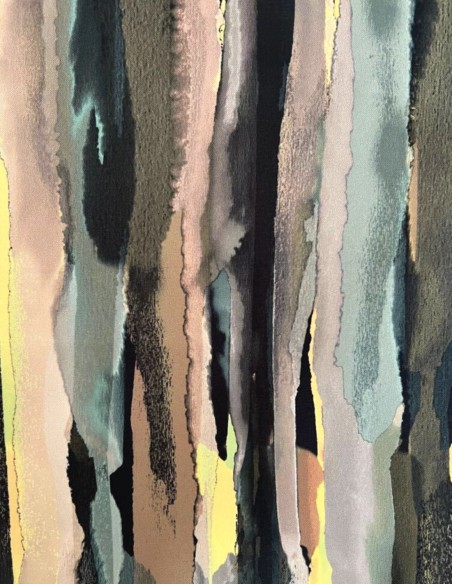 Robe de cocktail croisée à imprimé aquarelle