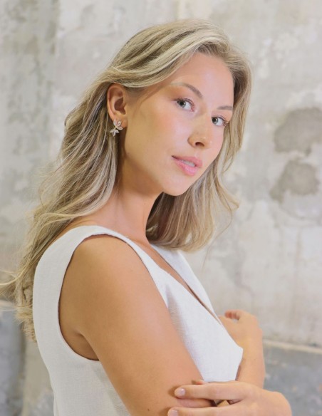 Vestido de novia midi sin mangas con abertura lateral