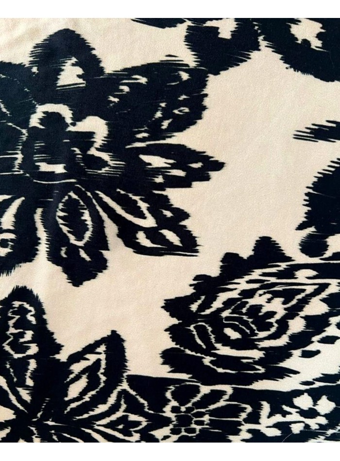 Vestido midi de fiesta estampado con volante en la falda para eventos