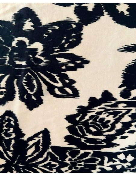 Vestido midi de fiesta estampado con volante en la falda para eventos