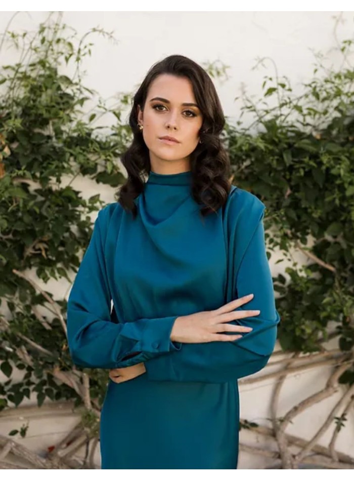 Robe midi à manches longues pour les fêtes