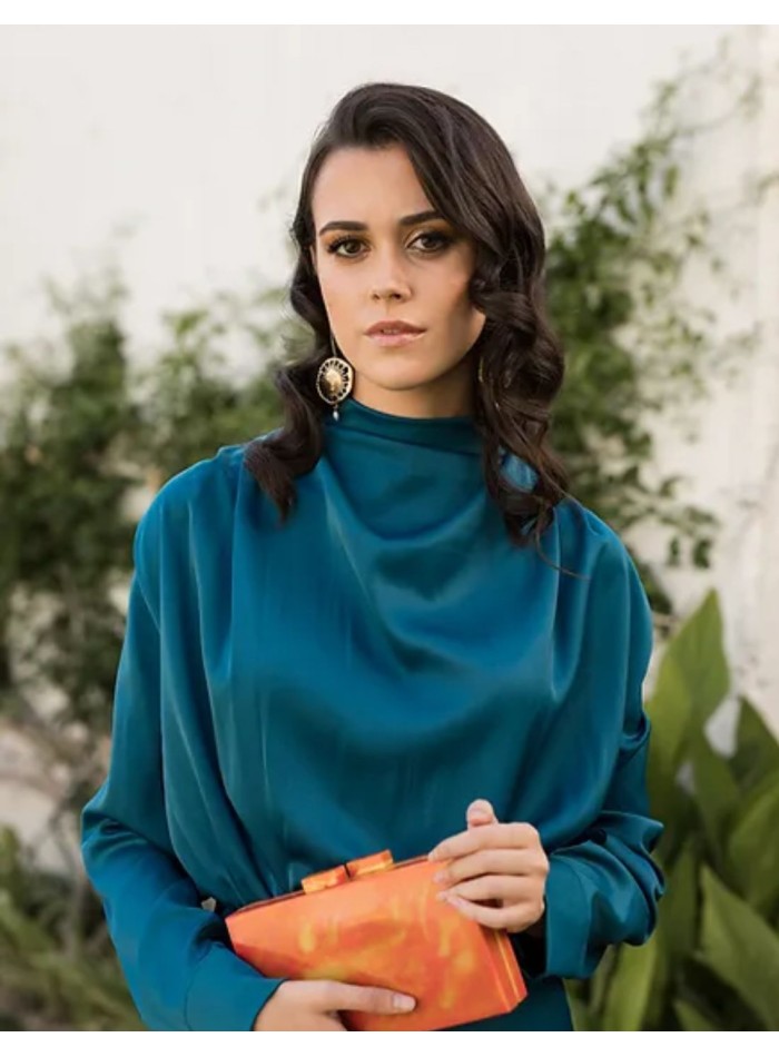 Robe midi à manches longues pour les fêtes