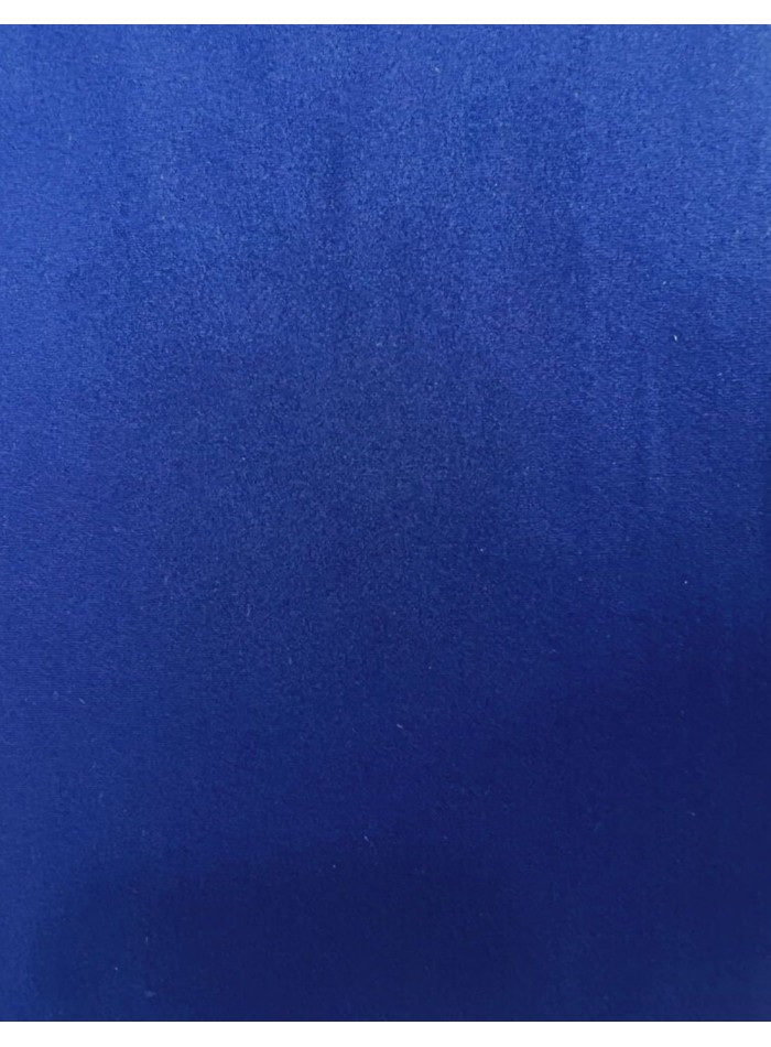 Vestido midi de fiesta azul con drapeado en la falda.